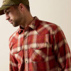 ARIAT Ariat Men's Rosewood Plaid Retro Hatford Fitted Snap Shirt 