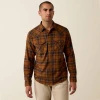 Men's Ariat Retro Hynes Fitted Snap Shirt - Rubber Plaid