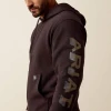 Ariat Men's Licorice/Canteen Rebar Lightweight Logo Hoodie