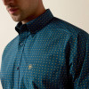 ARIAT Men's Ariat Lovato Majolica Blue Geo Print Classic Fit Shirt 