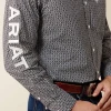 Ariat Men's Black Abstract Print/White Team Dawson Classic Fit Shirt