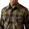 ARIAT Ariat Four Leaf Clover Plaid Men's Retro Hahn Fitted Snap Shirt 