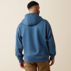 ARIAT Men's Ariat Blue Fushion Heather/Collegiate Blue Rebar Logo Hoodie 