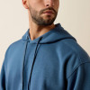 ARIAT Men's Ariat Blue Fushion Heather/Collegiate Blue Rebar Logo Hoodie 