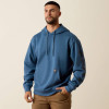 ARIAT Men's Ariat Blue Fushion Heather/Collegiate Blue Rebar Logo Hoodie 