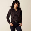 Ariat Women's Homestyle Shirt - Grey Leopard Print