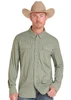 Rock & Roll Denim Moss Green Aztec Stripe Print Men's Shirt