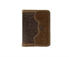 M & F M&F Western 3D Belt Men's Black & Brown Longhorn Overlay Bifold Wallet 