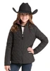 PANHANDLE SLIM Panhandle Slim Girl's Reversible Wine/Black Quilted Jacket 
