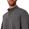 ARIAT Ariat Iron Gate FrontierTough VentTEK Men's Grey Collared Snap Shirt 