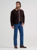 Wrangler Men's Cowboy Cut Sherpa-Lined Corduroy Jacket - Black Coffee
