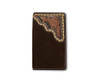 M&F Western 3D Horsehair Lace Chocolate Rodeo Wallet For Men