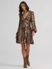Wrangler Green Floral Women's Smocked Dress