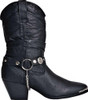 Dingo Women's Black Olivia 10" Slouch Leather Boot