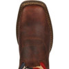 DURANGO COWBOY BOOTS Durango Men's Brown Rebel Patriotic Pull On Western USA Flag Cowboy Boot 