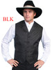 Scully Men's Black Classic Paisley Western Embroidered Vest
