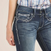 Ariat Women's R.E.A.L. Mid Rise Stretch Entwined Marine Bootcut Jean