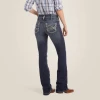 ARIAT Ariat Women's R.E.A.L. Mid Rise Stretch Entwined Marine Bootcut Jean 