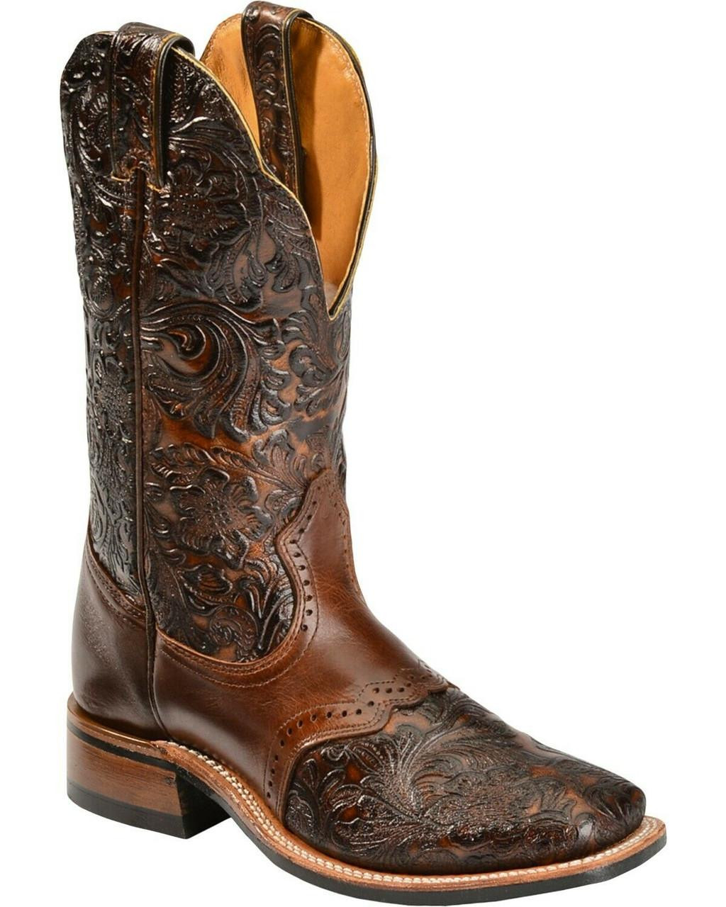 Boulet Women's Chestnut Brown Square Toe Boot | JW Stores