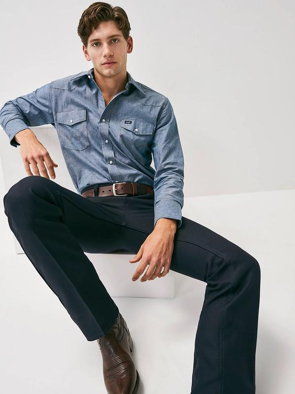 dress denim jeans mens Slim Fit In Rocker Blue, Rocker Blue / 38W x 30L hang drying is recommended to maintain the perfect fit There's No Such Thing as