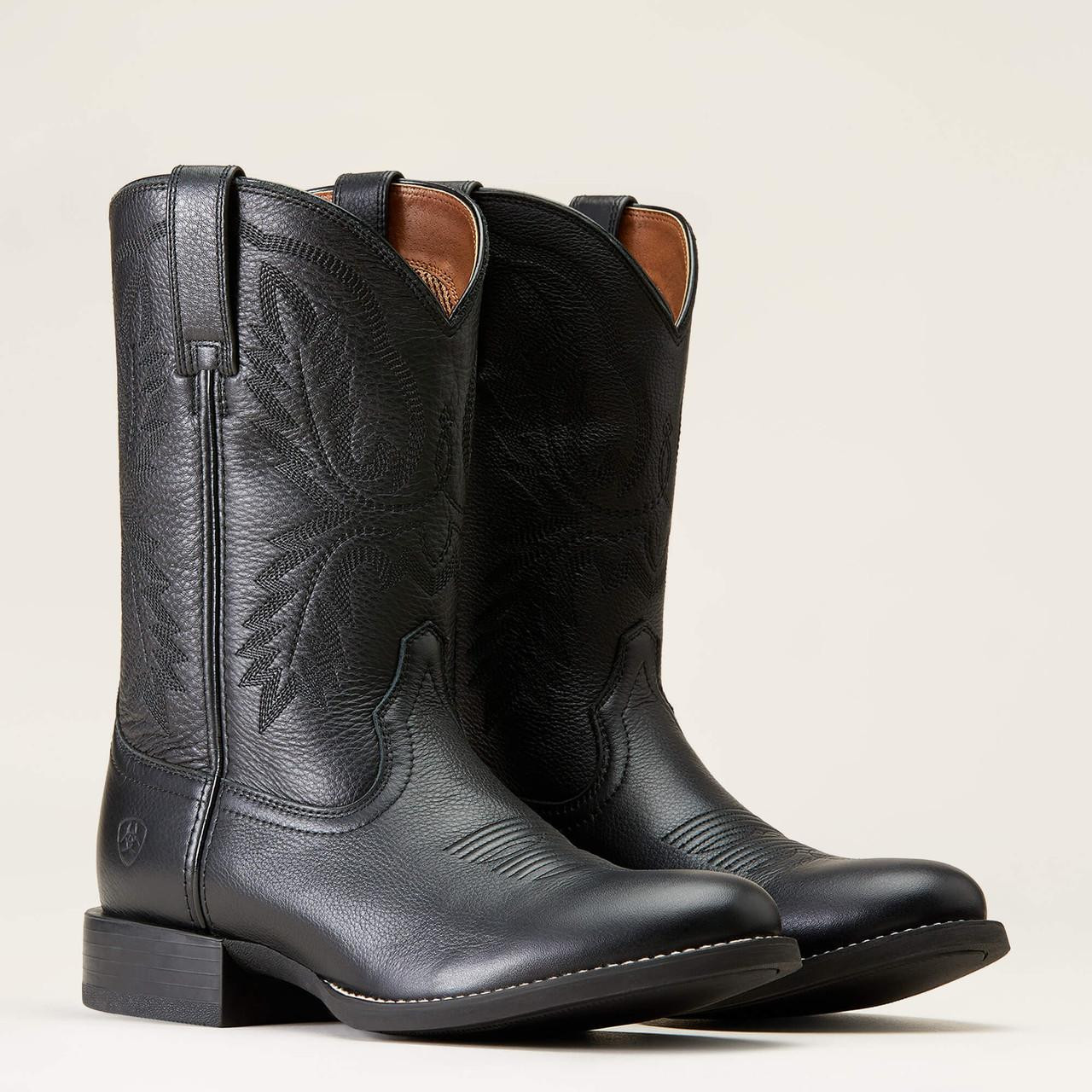Ariat Men's Black Deertan Sport Stratten W Toe Cowboy Boot
