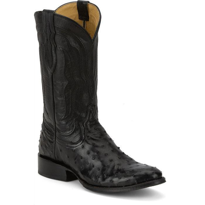 Tony Lama Men's Jet Black Ostrich Western Boot | JW Stores