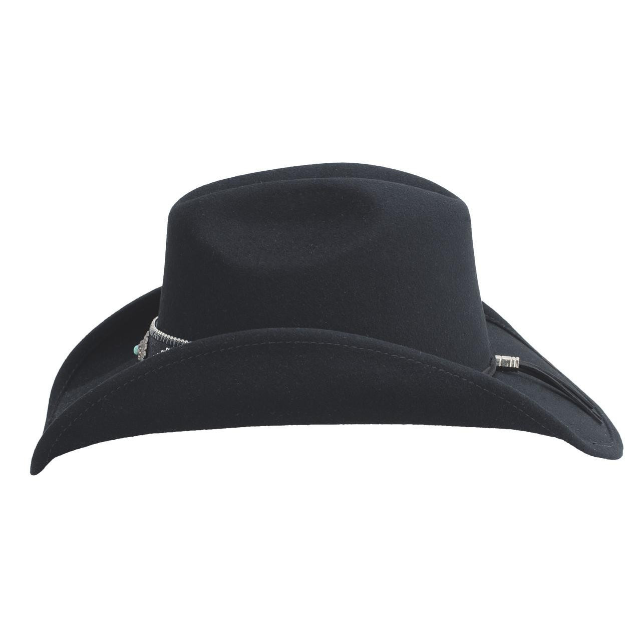Bullhide Black Felt Western Hat with Cream Trim and Band Bullhide Texas Hold Em main image 3