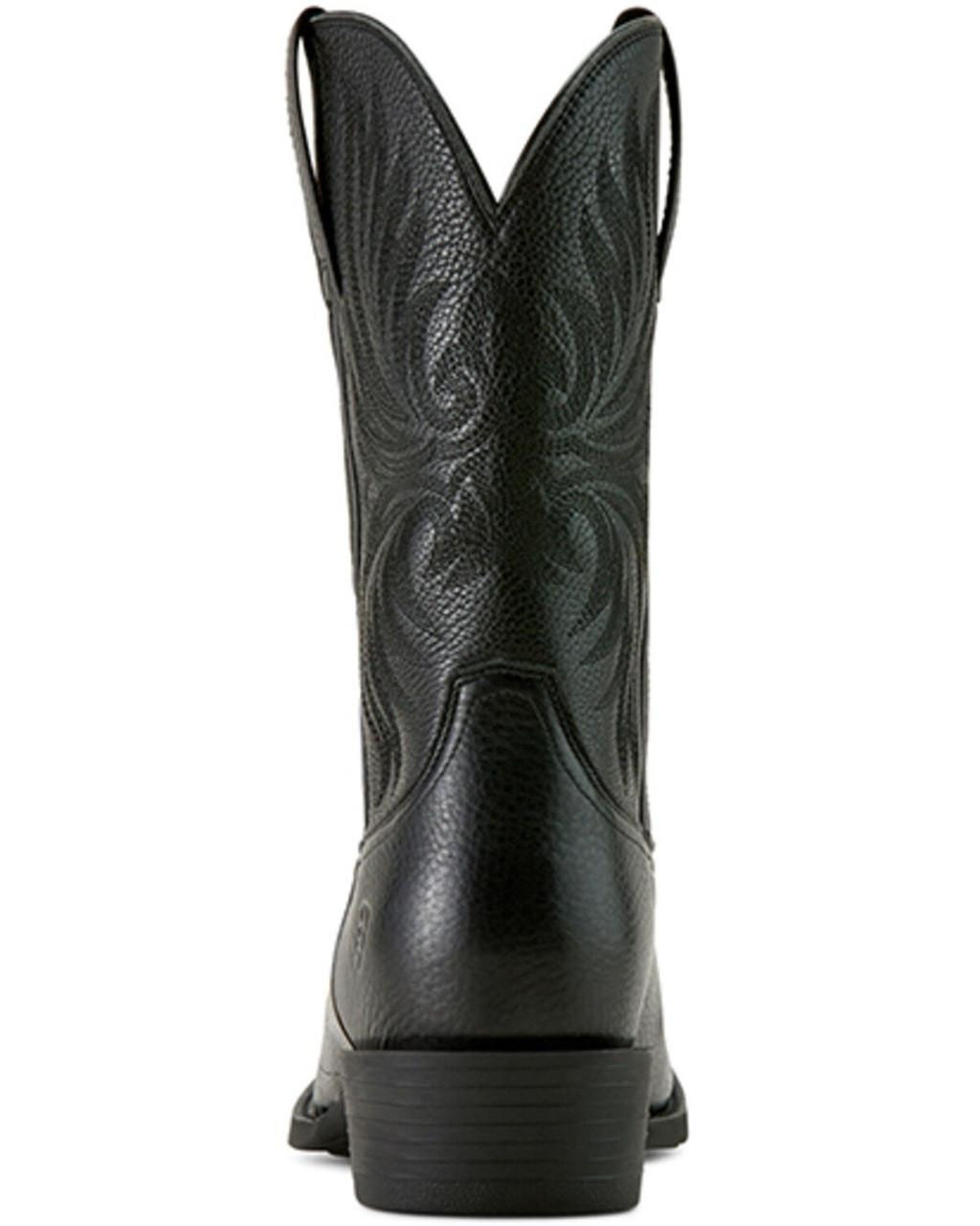 Ariat Men Black Deer Tan Square Toe Western Boot | JW Stores
