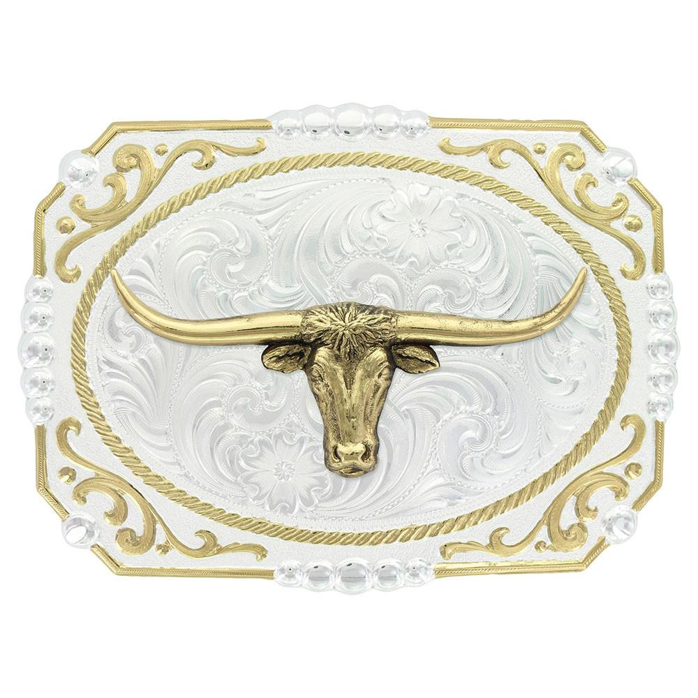 Montana Silversmiths Mens Two-tone Cowboy Buckle | JW Stores display picture 2