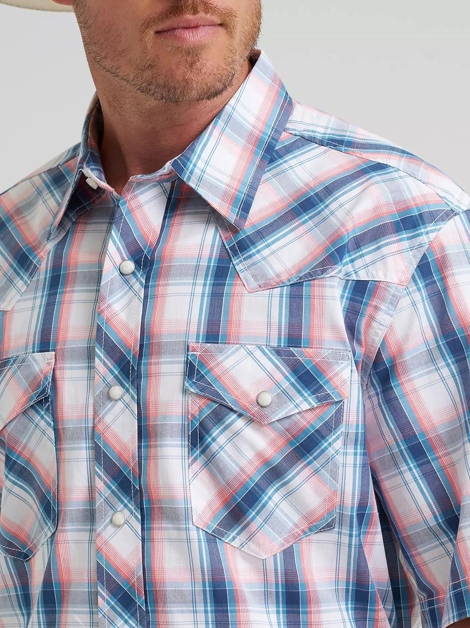 Wrangler Men's Peach Sky 20X Competition Advanced Comfort Western