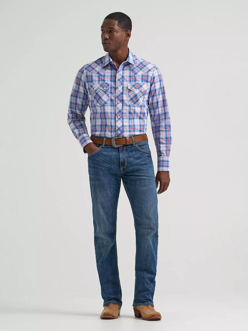 Wrangler Retro Daisy Blue Sawtooth Snap Shirt | Jackson's Western