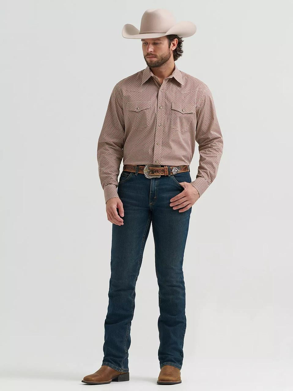 Wrangler Men's Cocoa Links 20X Competition Western Snap Shirt