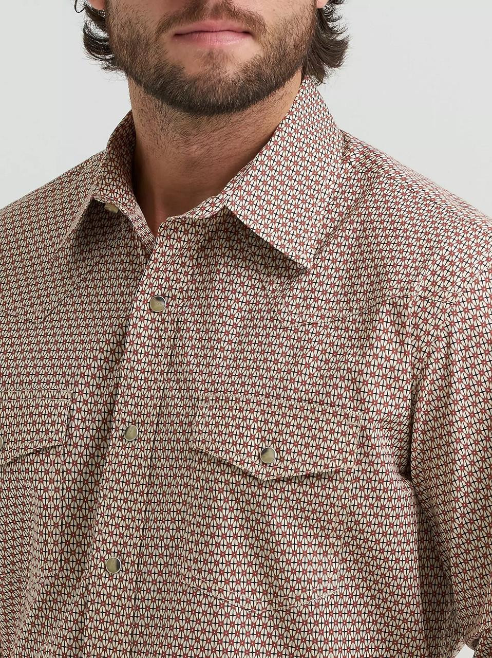 Wrangler Men's Cocoa Links 20X Competition Western Snap Shirt