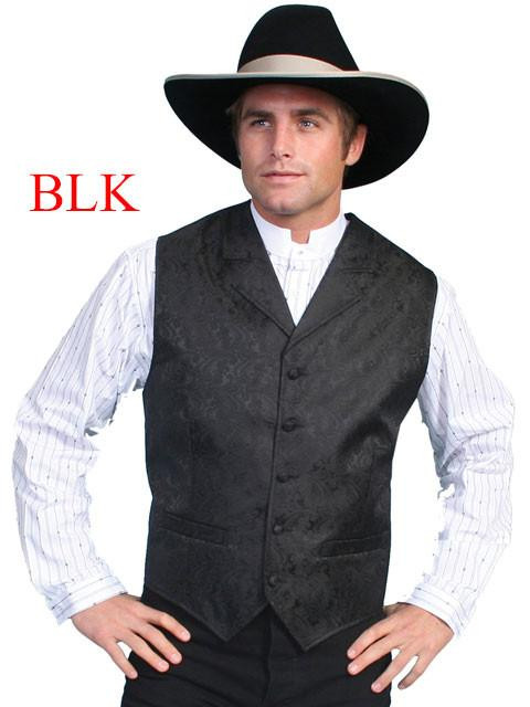 Scully Men's Black Classic Paisley Vest | JW Stores