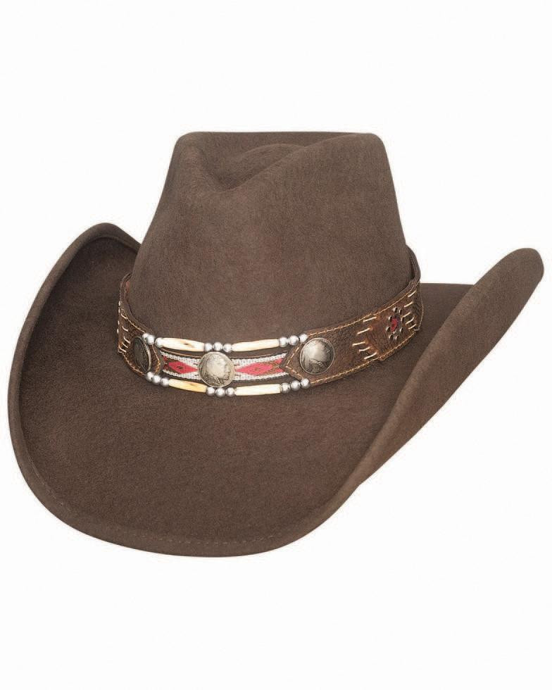 Bullhide Hats Unisex Chocolate Wool Cowboy Hat | JW Stores display picture 3