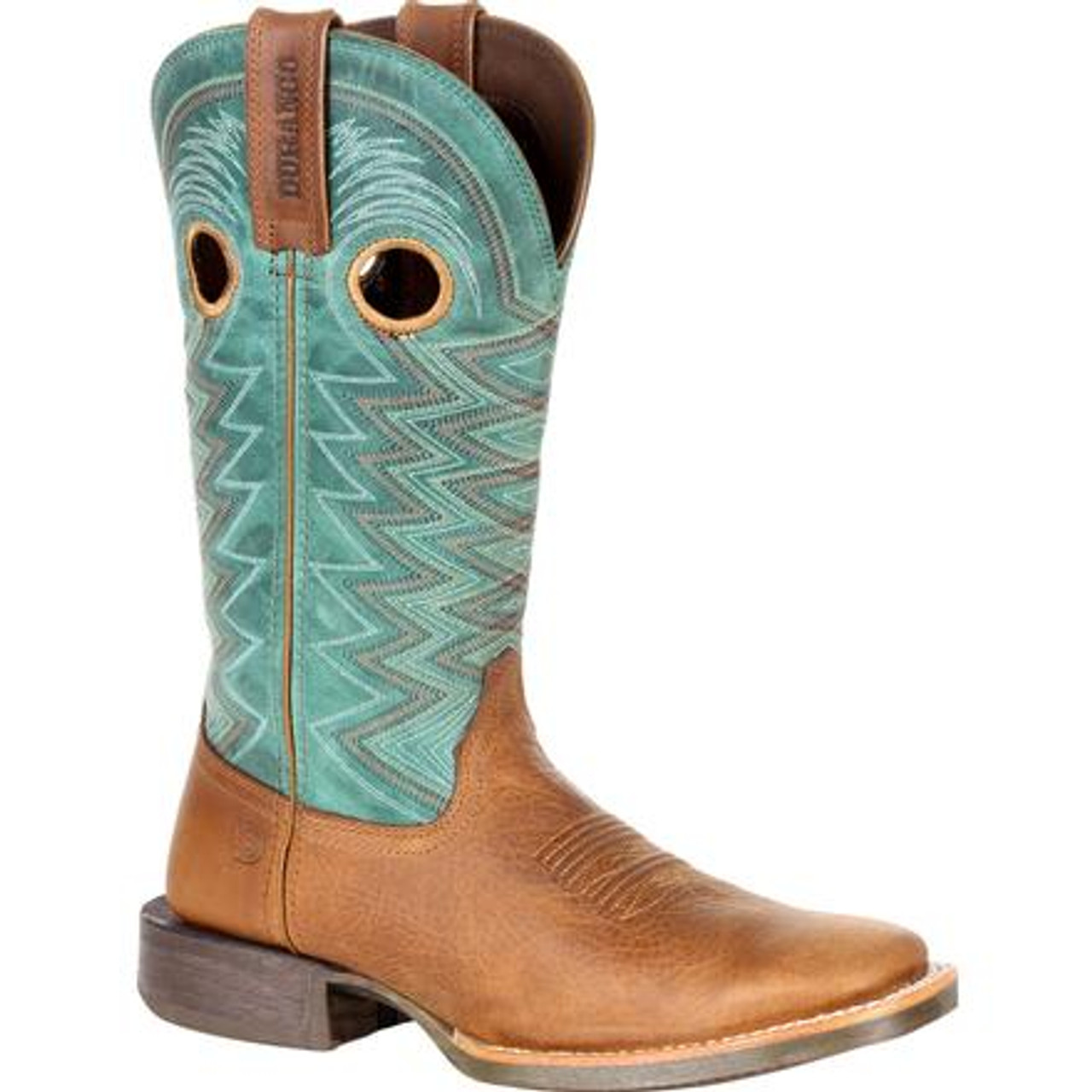 cowgirl boots with teal stitching