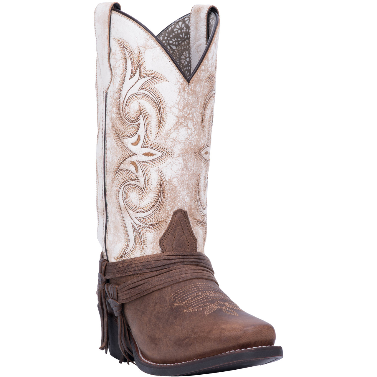 Sand White Western Cowboy Boots 