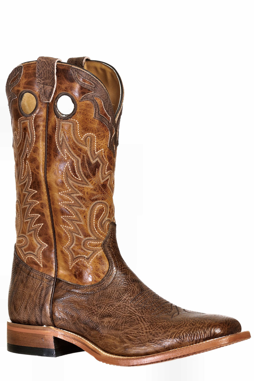 Leather Square Toe Cowboy Boots 