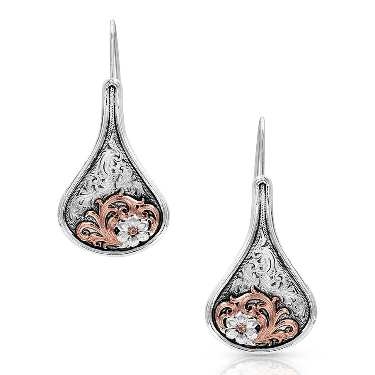 Montana Silversmiths Secret Garden Earrings ER3938RG - Jackson's