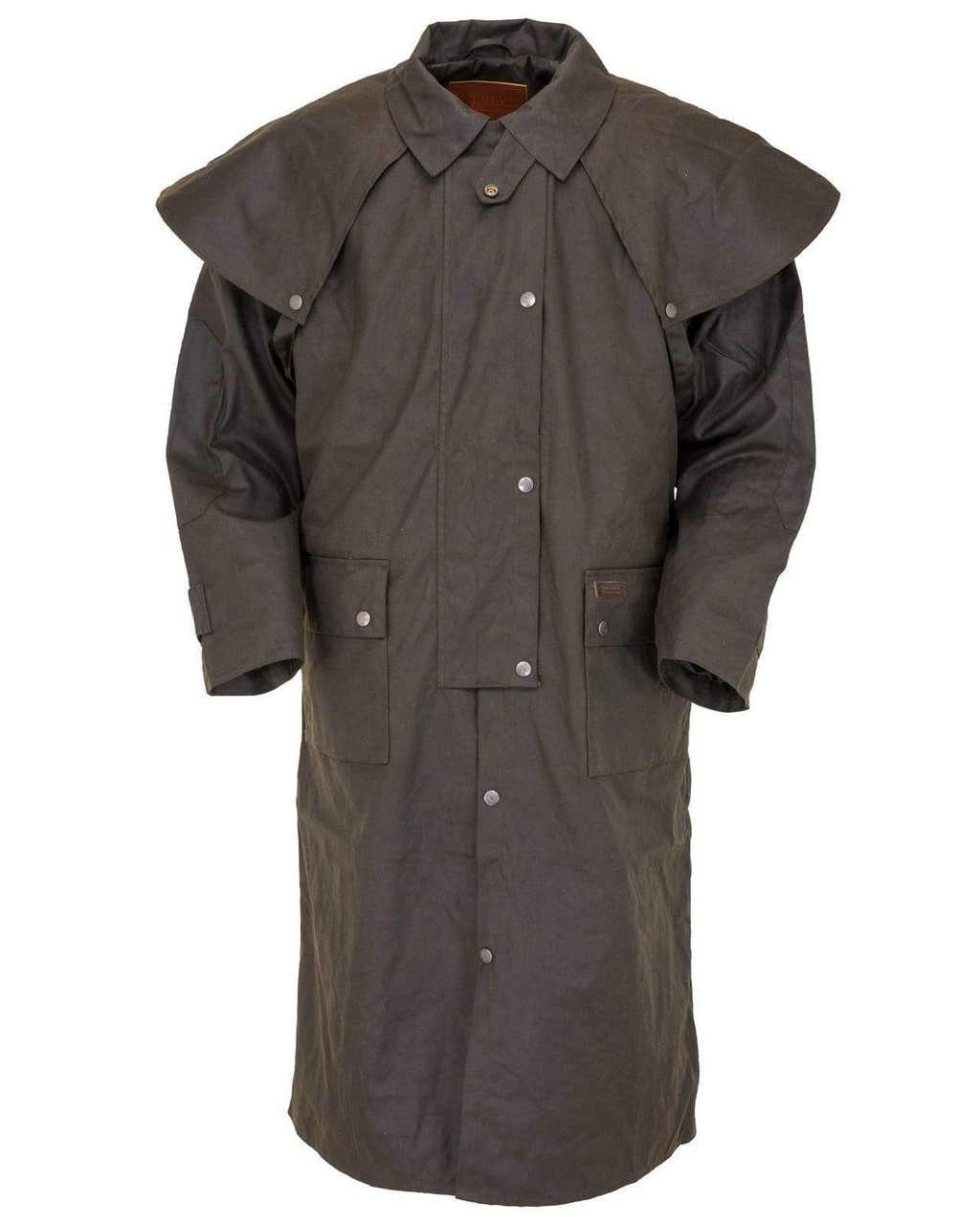 Outback Trading CO Low Rider Brown Oilskin Duster Waterproof Coat