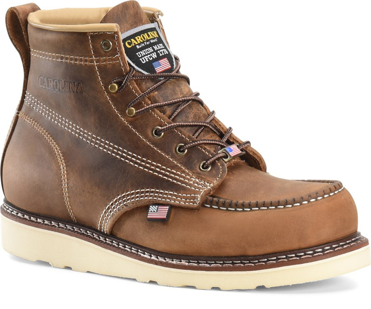 carolina wedge sole steel toe boots