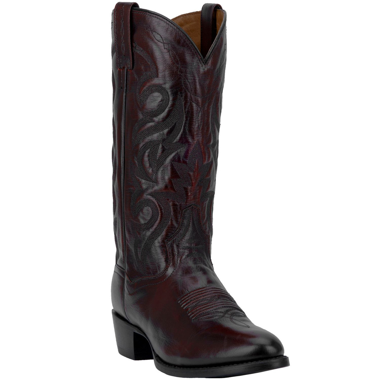 Dan Post Black Cherry Milwaukee Leather R Toe Western Boot DP2122R