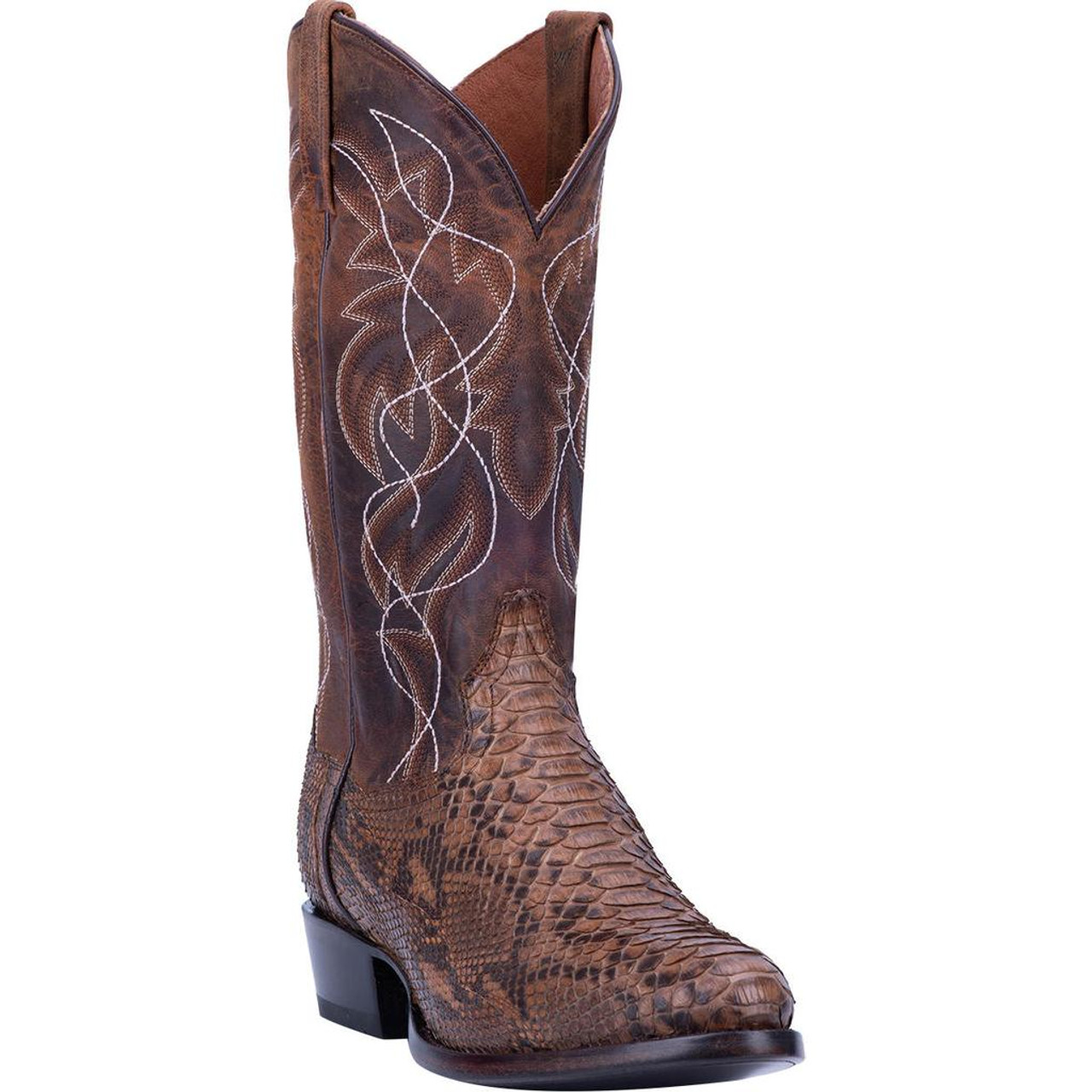 Perth Fremsyn Utilfreds Dan Post D3037 Manning Brown Python Snakeskin Cowboy Boots - Jackson's  Western