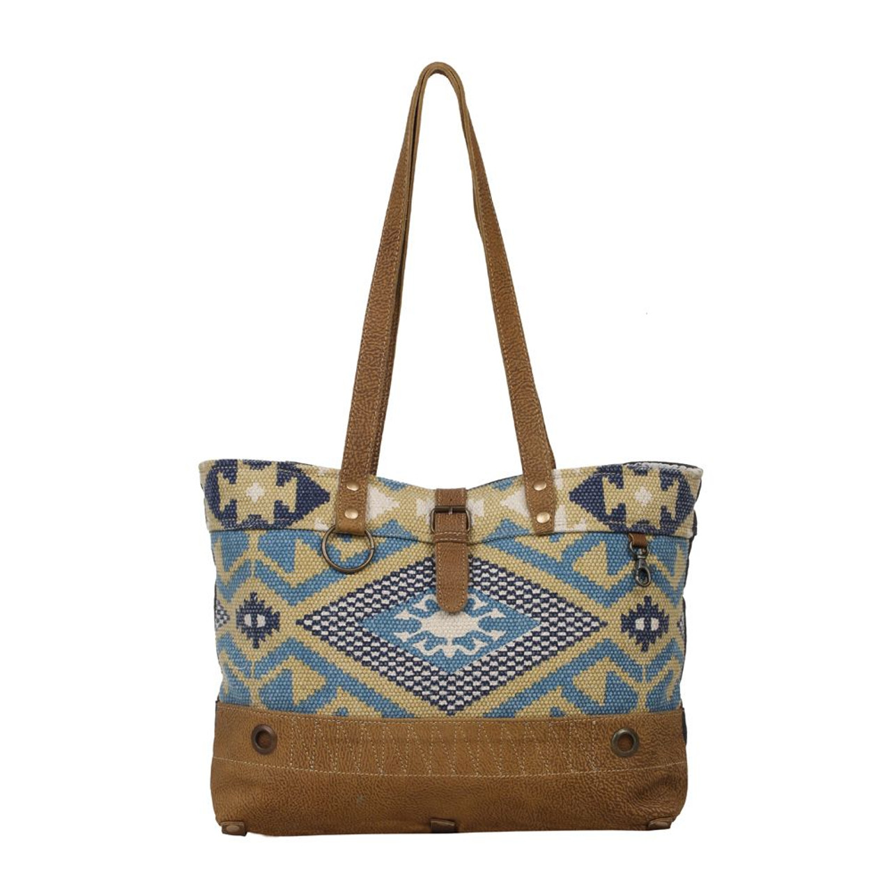 Myra Bags Cloudless Southwest Blue Tote Bag S-2569 - Jackson's Western