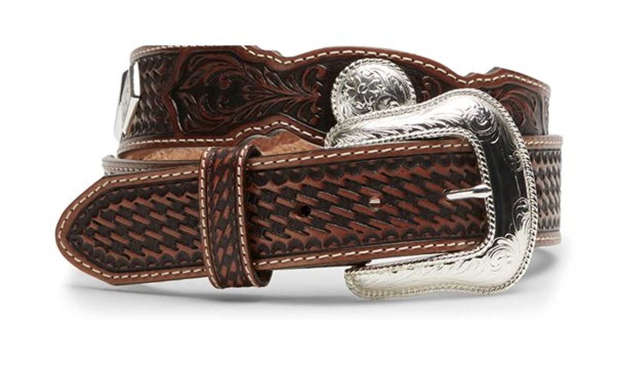 Western Concho Leather Belt (LB-278) - Four Winds West