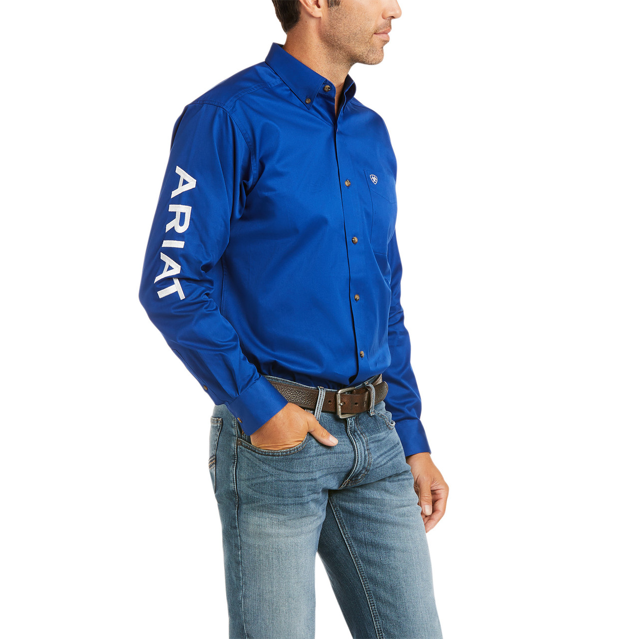 Logo Ultramarine Twill Button Up 