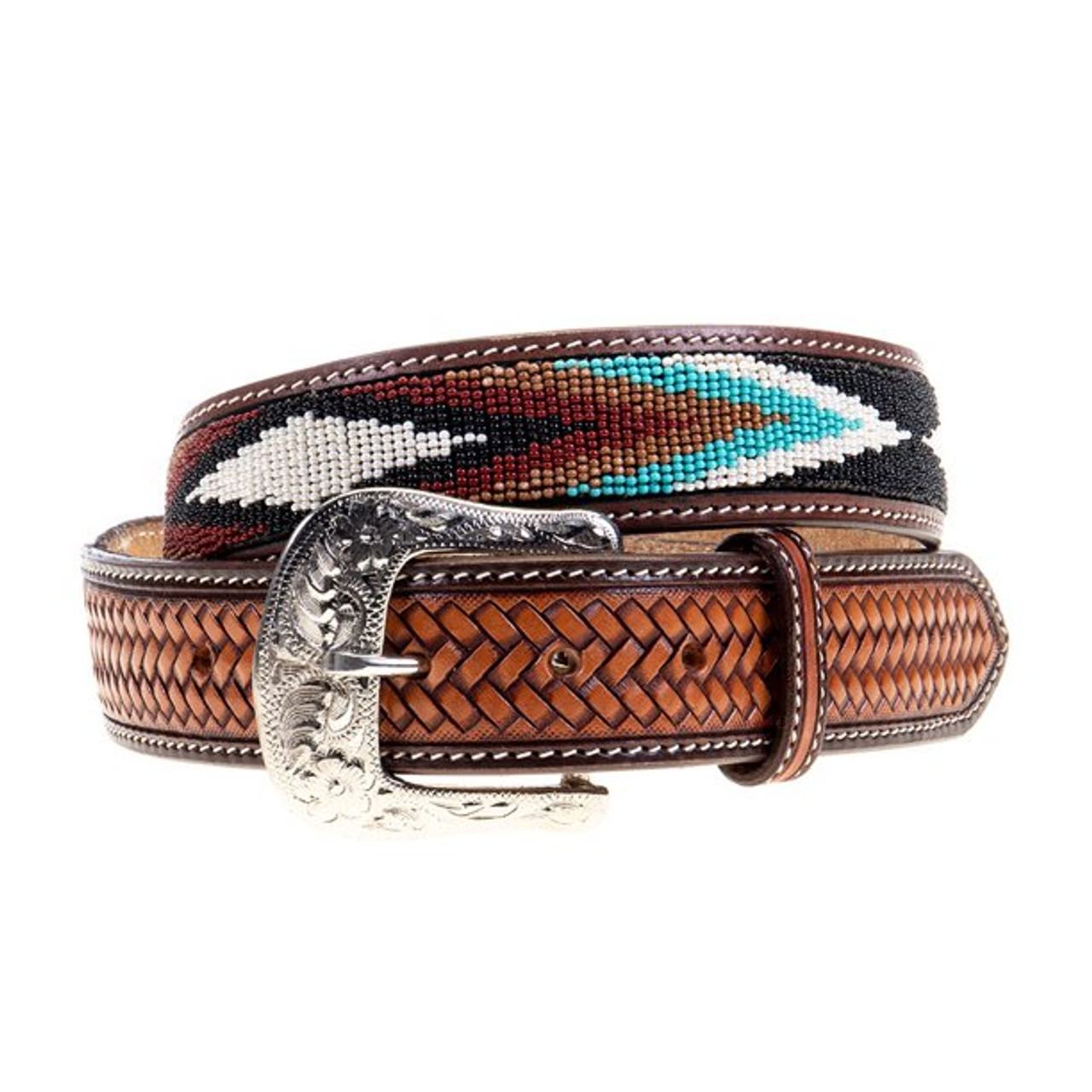 mens western beaded belts