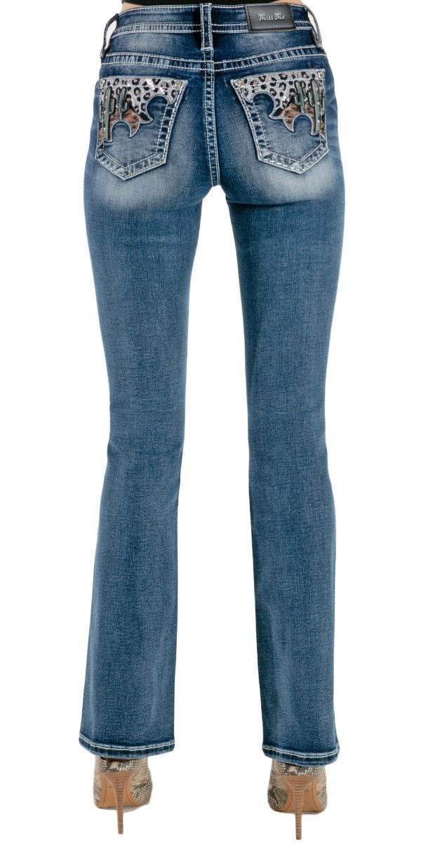 Mid Rise Boot Leg Jeans