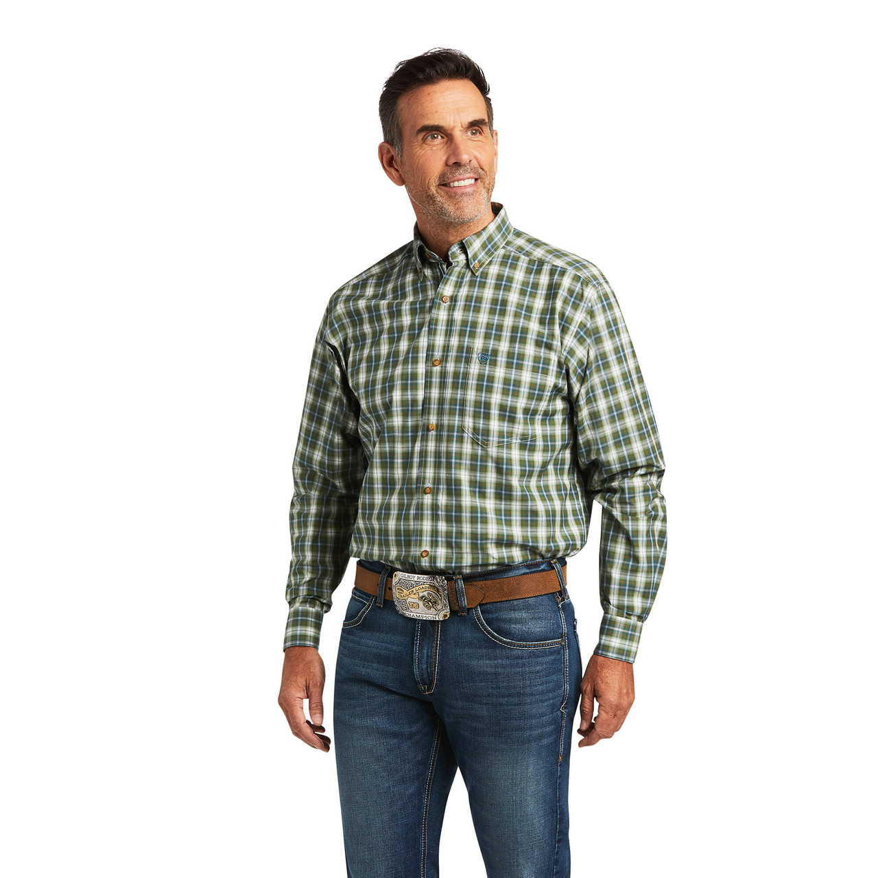 Ariat Men's Team Pruitt Green Classic Fit Shirt 10045065 - Russell's  Western Wear, Inc.