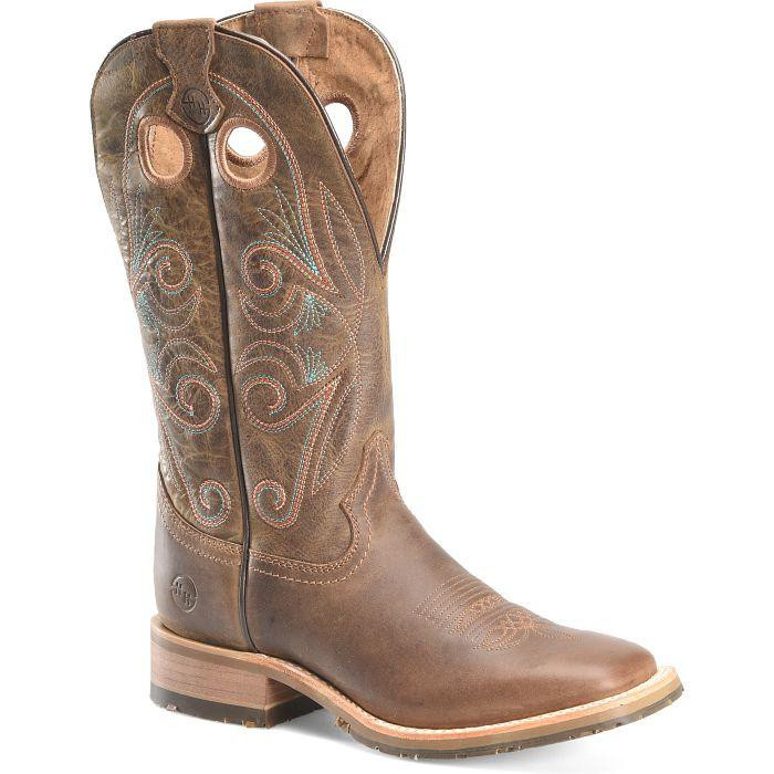 Double H Women Brown Grace Square Toe Roper Boot | JW Stores